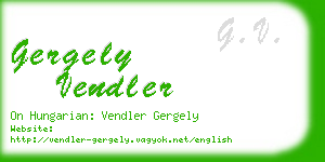 gergely vendler business card